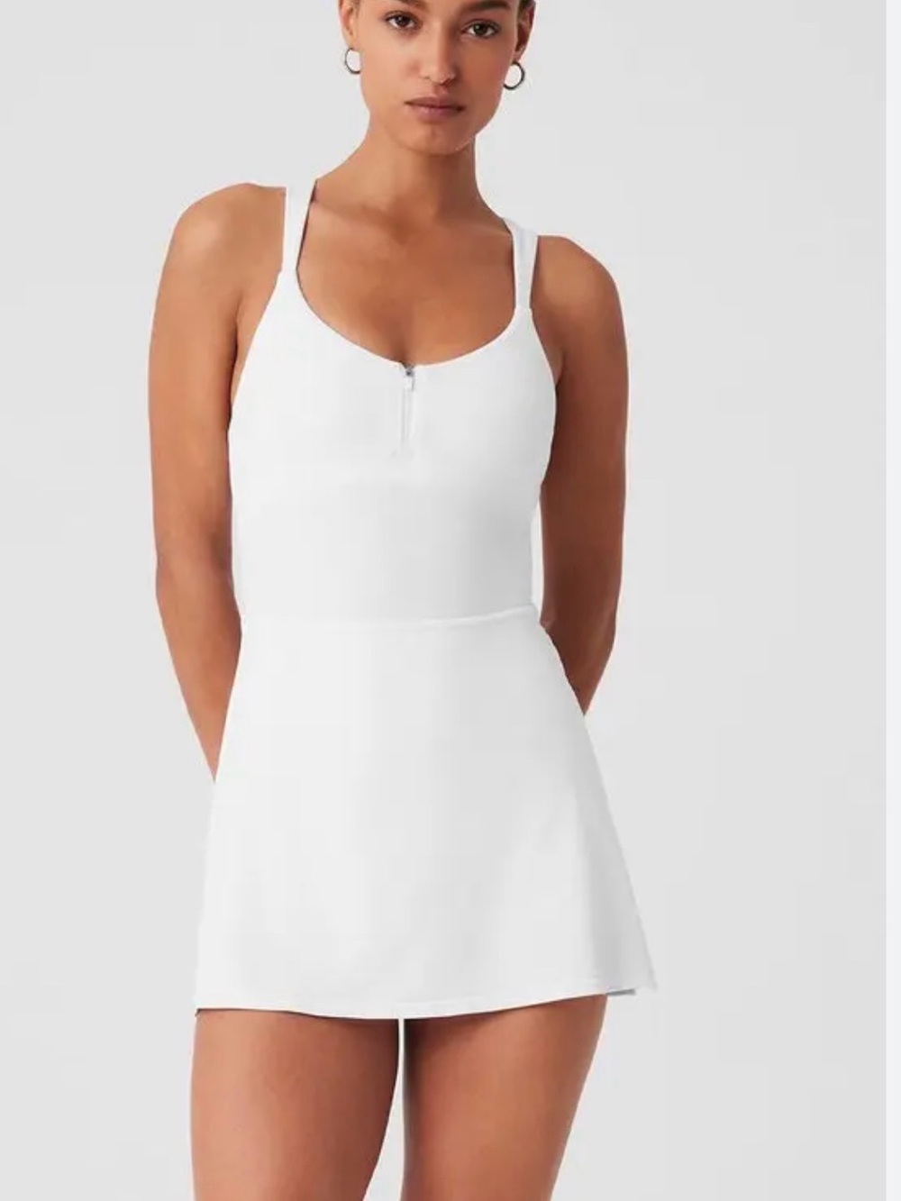 ALO Yoga Alosoft Showcase White Workout Dress